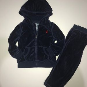 Polo Ralph Lauren velour hoodie & pant set